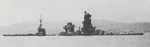 Hybrid battleship-carrier Hyuga sunk in shallow waters, near Kure, Japan, late 1945