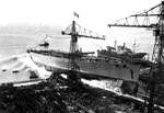 The Launching of Italian battleship Impero, Genoa, Italy, 15 Nov 1939