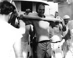 James Roosevelt punished by Shellbacks, Equator crossing ceremony aboard Indianapolis, Nov 1936