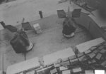 Two 20mm Oerlikon mounts atop turret No. 2 of USS Iowa, New York Navy Yard, New York, United States, 9 Jul 1943