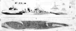 Drawing of Measure 32 Design 7A for Iowa-class battleships, 19 Jan 1944, page 1 of 2 (starboard-side view)