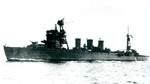 Light cruiser Isuzu immediately after modification in Tokyo Bay off Yokohama, Japan, 1944