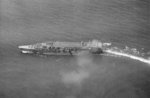 Carrier Kaga during training off Japan, 1930; note B1M Type 13 aircraft on upper deck and A1N Type 3 aircraft on lower deck