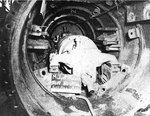 View inside the tail section of a Kairyu-class submarine, looking aft, circa Oct-Dec 1945; copied from the US Naval Technical Mission to Japan Report S-01-7, Jan 1946, pg 133, fig 151