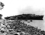 Kaiyo being scrapped at Beppu Bay, Kyushu, Japan, 1946-1947