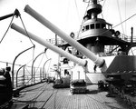 View of American battleship Mississippi