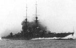 Battlecruiser Kongo on sea trials, Aug 1913