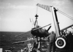 Crashed F4U-7 Corsair aircraft aboard French carrier La Fayette, 1962, photo 3 of 3