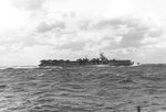 USS Langley underway in the Pacific Ocean, 27 Mar 1945