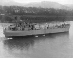 LST-1 underway near Pittsburgh, Pennsylvania, United States, circa Dec 1942