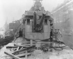 USS Marblehead under repair at New York Navy Yard, Brooklyn, New York, United States, Jun 1942