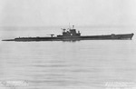 Broadside view of USS Marlin, off Portsmouth, New Hampshire, United States, 19 May 1943