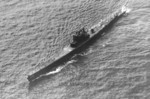 Port side view of USS Marlin underway, circa 1943