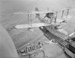 Walrus seaplane on the catapult of HMS Mauritius, date unknown