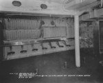 Crew mess hall aboard USS North Carolina, New York Navy Yard, Brooklyn, New York, United States, 19 Feb 1942