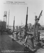 20mm Oerlikon cannon aboard USS North Carolina, New York Navy Yard, Brooklyn, New York, United States, 19 Feb 1942