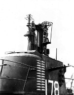 Conning tower of USS Permit while she was at South Boston Navy Yard, Massachusetts, United States, 15 Nov 1945-4 Feb 1946