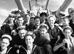 Sailors of HMAS Perth in the Mediterranean Sea, March 1941