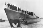 Launching of submarine Pintado, Portsmouth Naval Shipyard, Kittery, Maine, United States, 15 Sep 1943