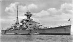 German cruiser Prinz Eugen in port, date unknown