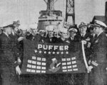 Decommissioning ceremony of USS Puffer, Mare Island Naval Shipyard, California, United States, 12 Jul 1946