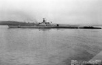Side view of USS Ray, Mare Island Naval Shipyard, Vallejo, California, United States, 9 Mar 1945