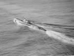 USS Ray underway, circa 1945