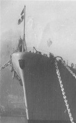 Bow of battleship Roma, circa 1940s