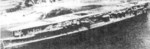 Ryuho at Kure, Japan, 1945; note damage to elevators and bulged flight deck