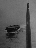 Looking back from an aircraft which had just taken off from carrier Ryujo, 1941-1942