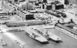 USS Wolverine and USS Sable at Chicago, Illinois, United States, 1945-1947.