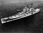 USS Saint Paul at the First Fleet Review, Long Beach Harbor, California, United States, 14 Sep 1956