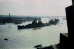 USS Saint Paul in the Huangpu River in Shanghai, China, 10 Nov 1945, photo 1 of 3