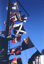 Signal flags flying from Sanborn