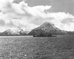 USS San Francisco in Kulak Bay, Adak Island, Aleutian Islands, US Territory of Alaska, 25 Apr 1943