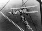 T4M-1 aircraft flying over USS Saratoga, 1929