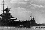 Scharnhorst and Gneisenau in port, circa summer 1939