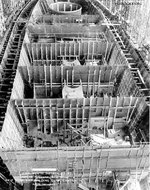 South Dakota under construction at the New York Shipbuilding Corporation shipyard, Camden, New Jersey, United States, 1 Apr 1940