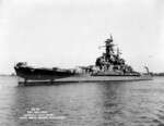 South Dakota off the Norfolk Navy Yard, Virginia, United States, 20 Aug 1943