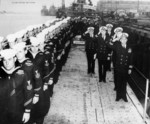 Recommissioning ceremony of USS Sterlet at Mare Island Navy Yard, Vallejo, California, United States, 26 Aug 1950