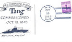 Postcard commemorating the commissioning of USS Tang, 15 Oct 1943