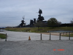 Side of battleship Texas as seen from the visitors