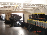 1912/1913 vintage 5in guns in the starboard-side aircastle of Texas, 2007; note the shells on display in the racks in between the guns