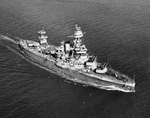 Battleship USS Texas off Norfolk, Virginia, United States, 15 Mar 1943
