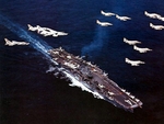 USS Ticonderoga in the Pacific Ocean, 1968