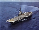 USS Ticonderoga underway, Western Pacific, mid-1960