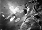 Tone under air attack near Kure, Japan, 24 Jul 1945; photo taken by USS Shangri-La aircraft