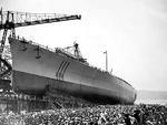 Launching of battleship Vittorio Veneto, Trieste, Italy, 25 Jul 1937