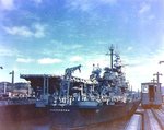 USS Washington and USS Enterprise transiting the Panama Canal, early Oct 1945