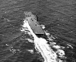 USS Wasp (Essex-class) underway off Trinidad, 22 Feb 1944, photo 2 of 2